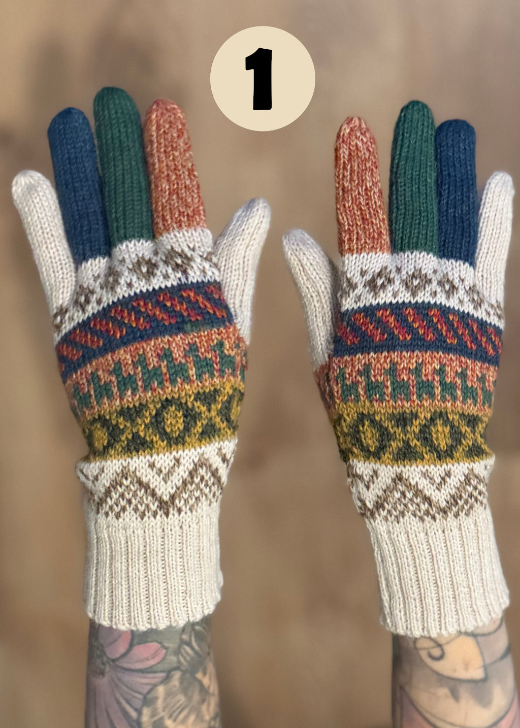 Rękawiczki pięciopalcowe - różne kolory i wzory