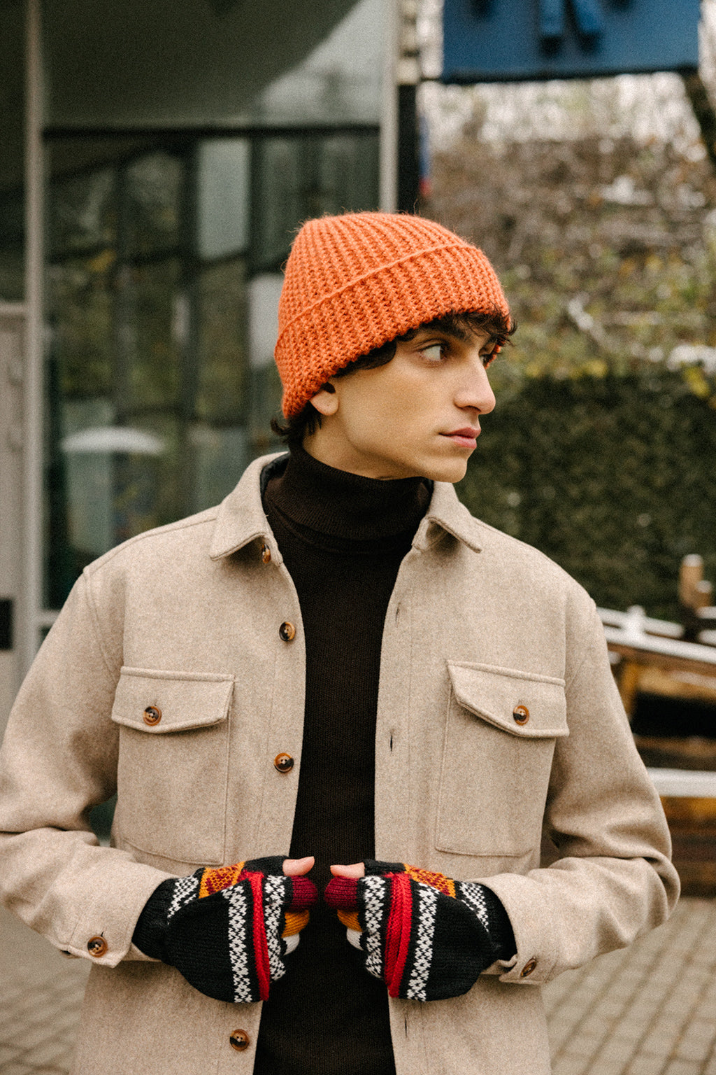 Rękawiczki z klapką bez kciuka - różne kolory i wzory