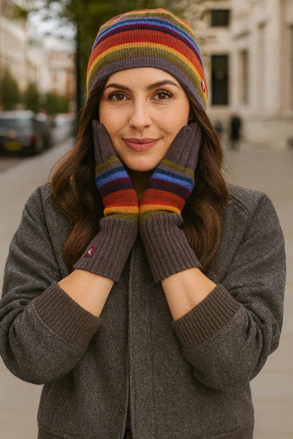 Pięciopalczaste rękawiczki z alpaki ALPAKINO - Main Image