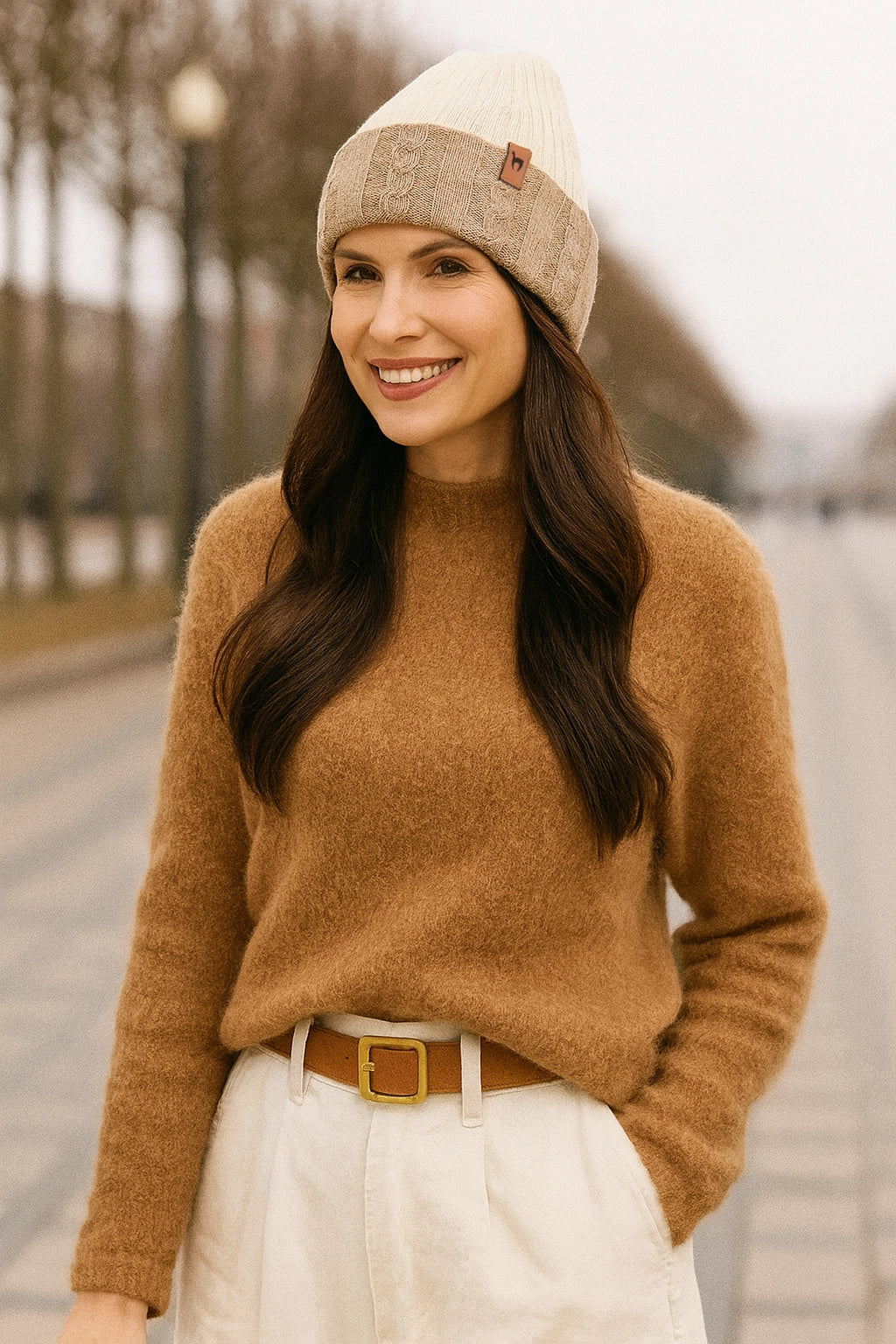 Suave - dwustronna czapka z alpaki