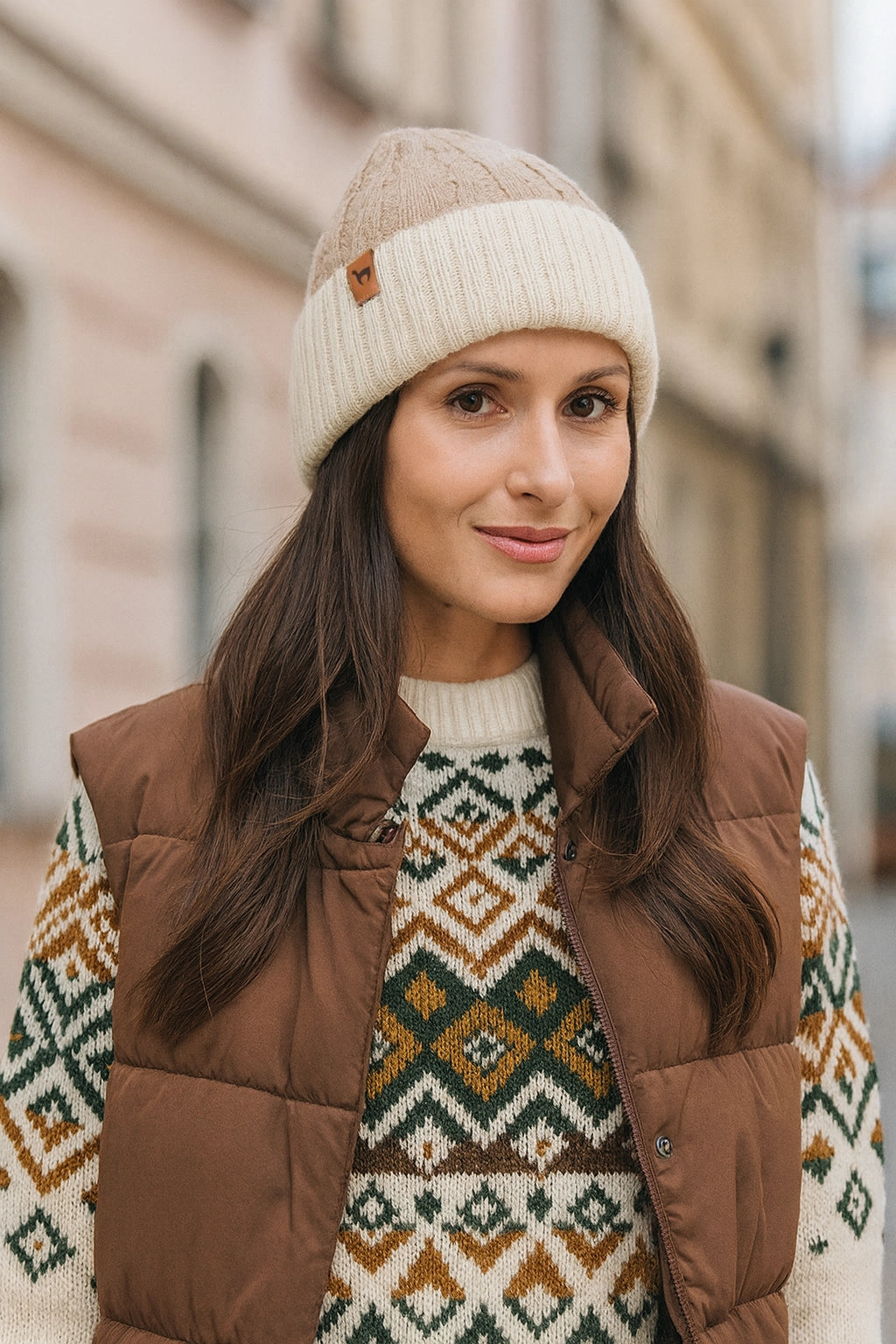 Suave - dwustronna czapka z alpaki