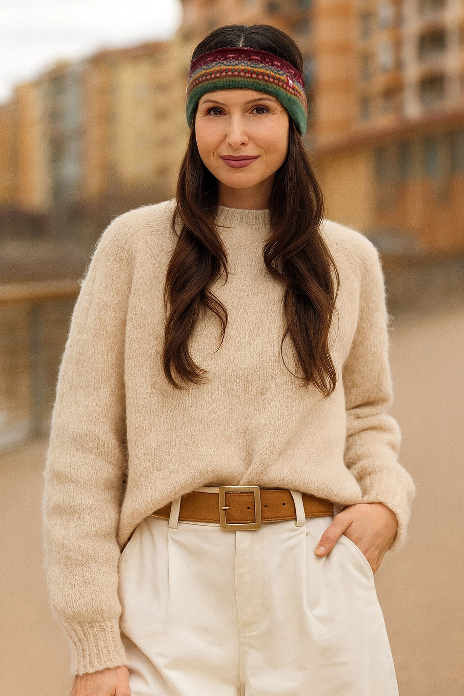 Luna - opaska damska z alpaki