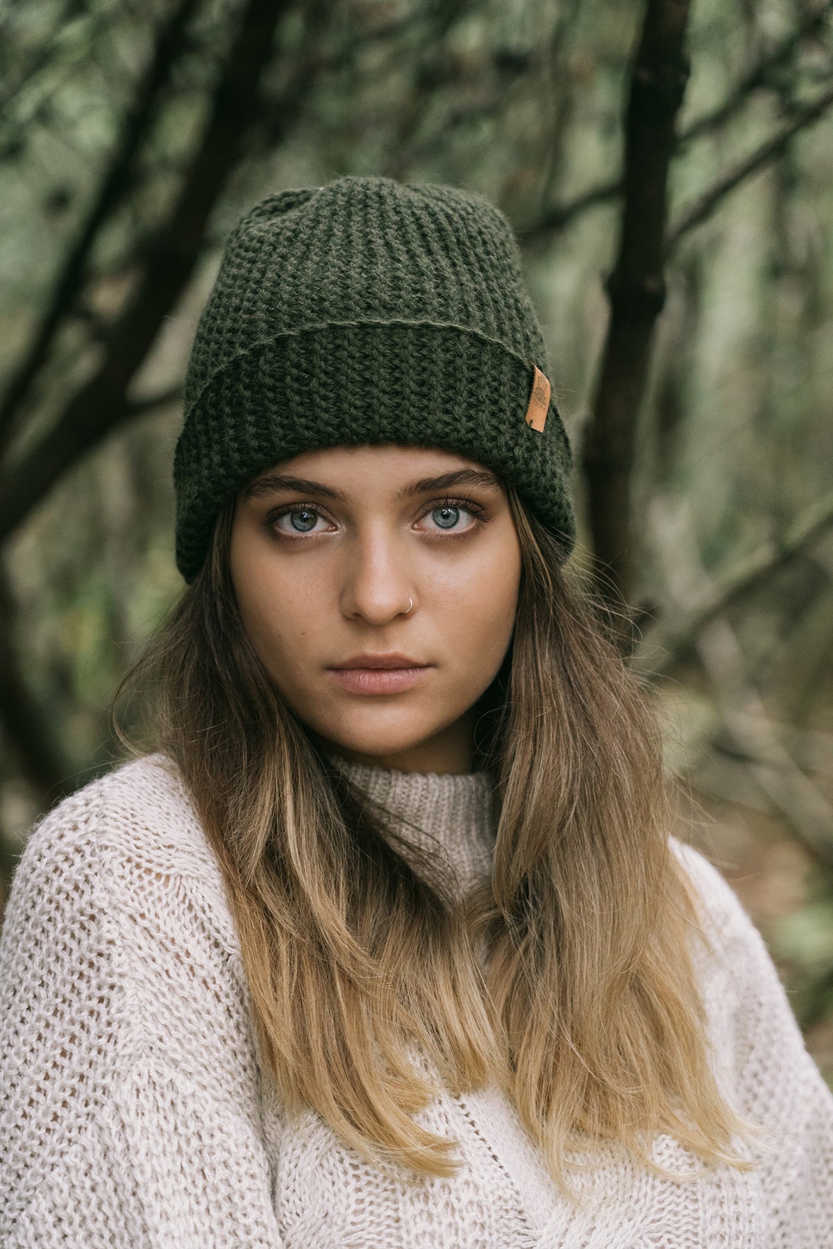Carmen Czapka z alpaki, zielona