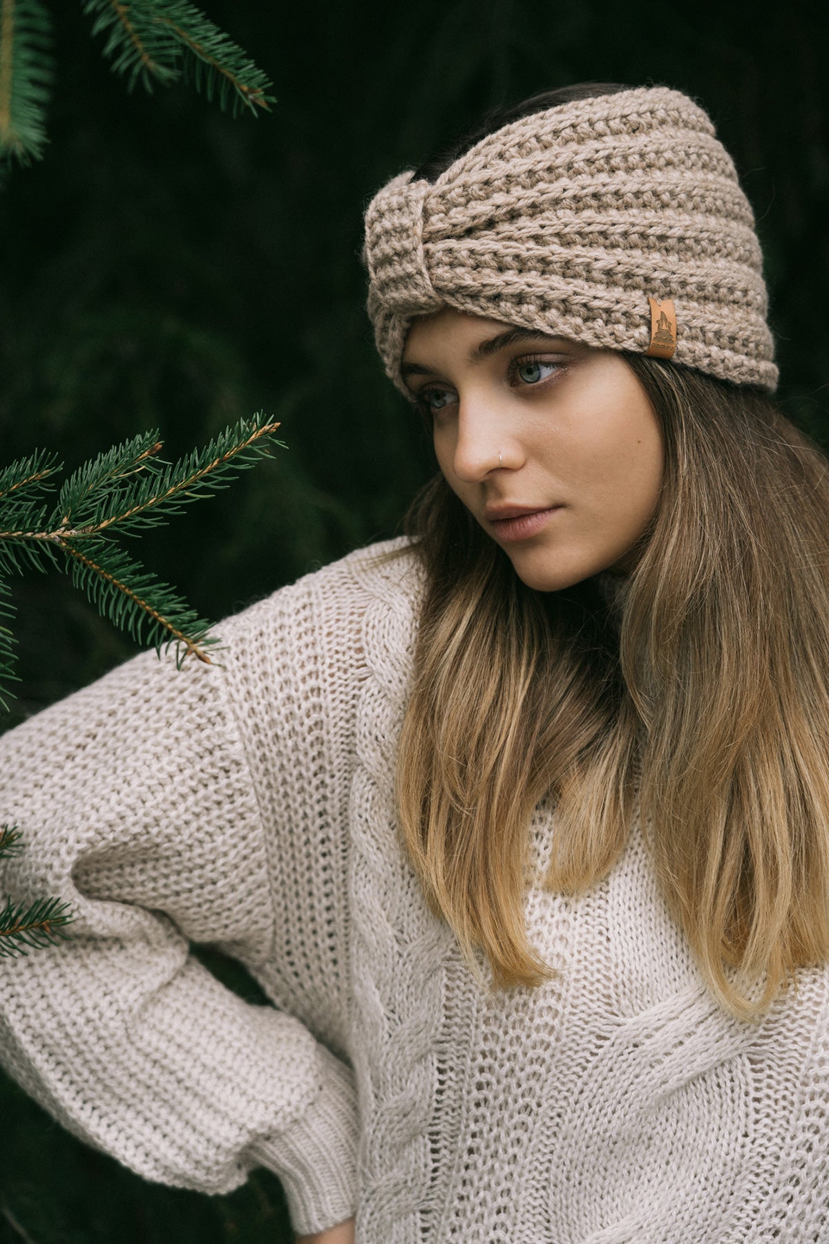 Misty - opaska damska z alpaki