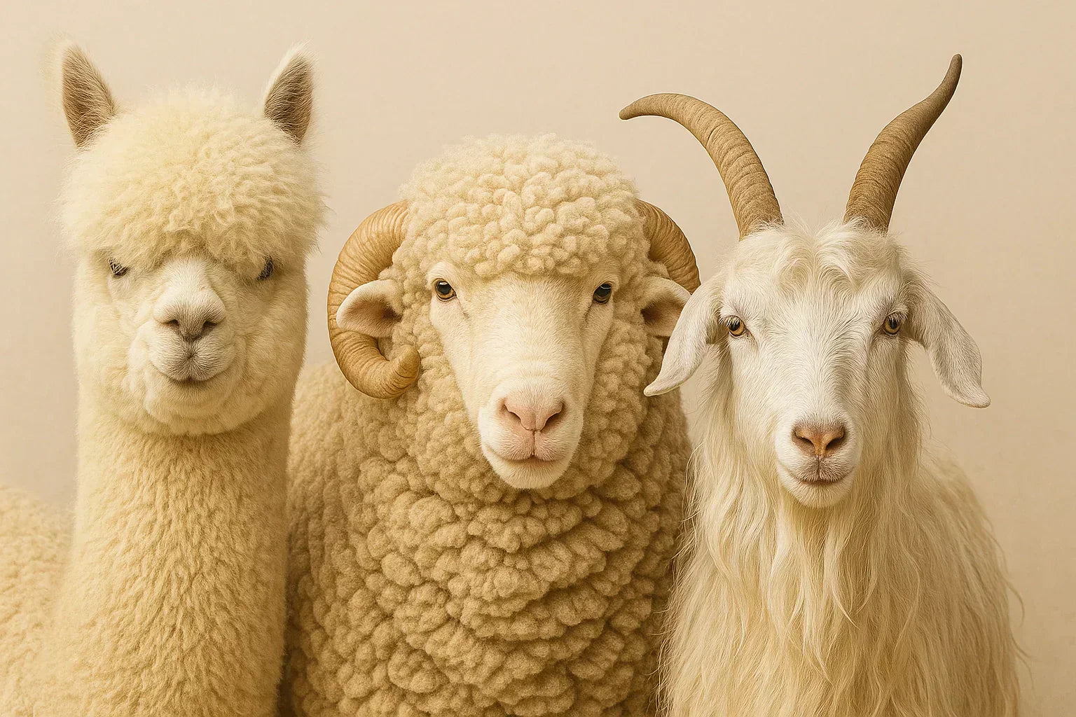 Alpaka, merynos i koza kaszmirska