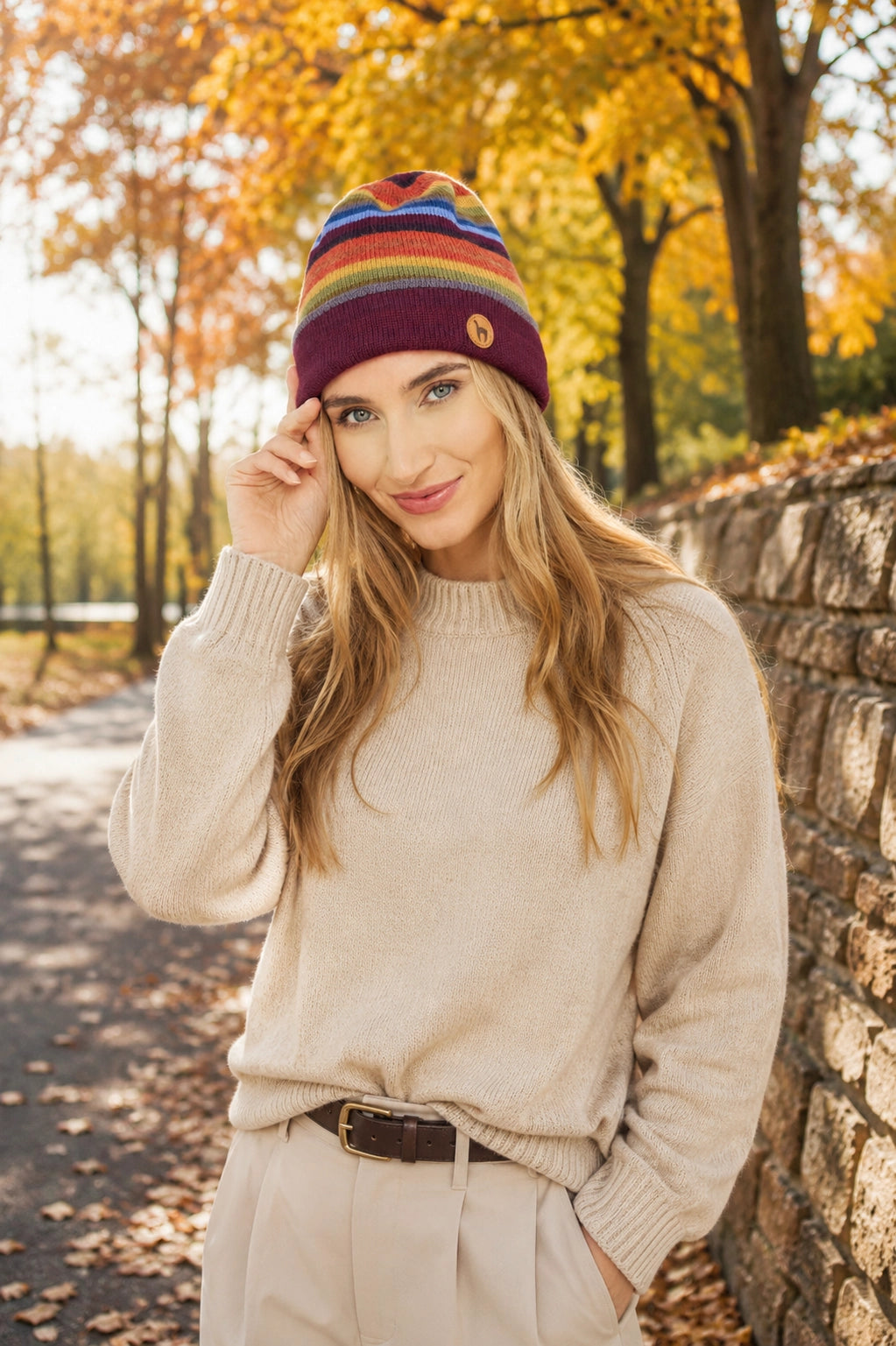 Arco - double-sided alpaca hat