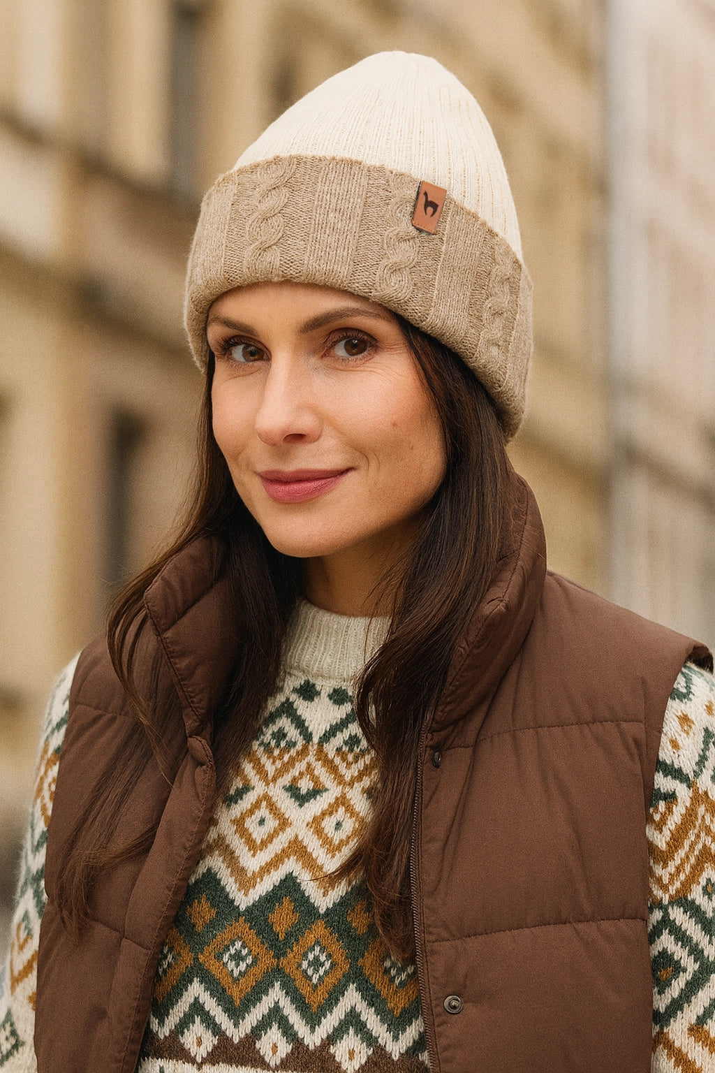 Suave - dwustronna czapka z alpaki