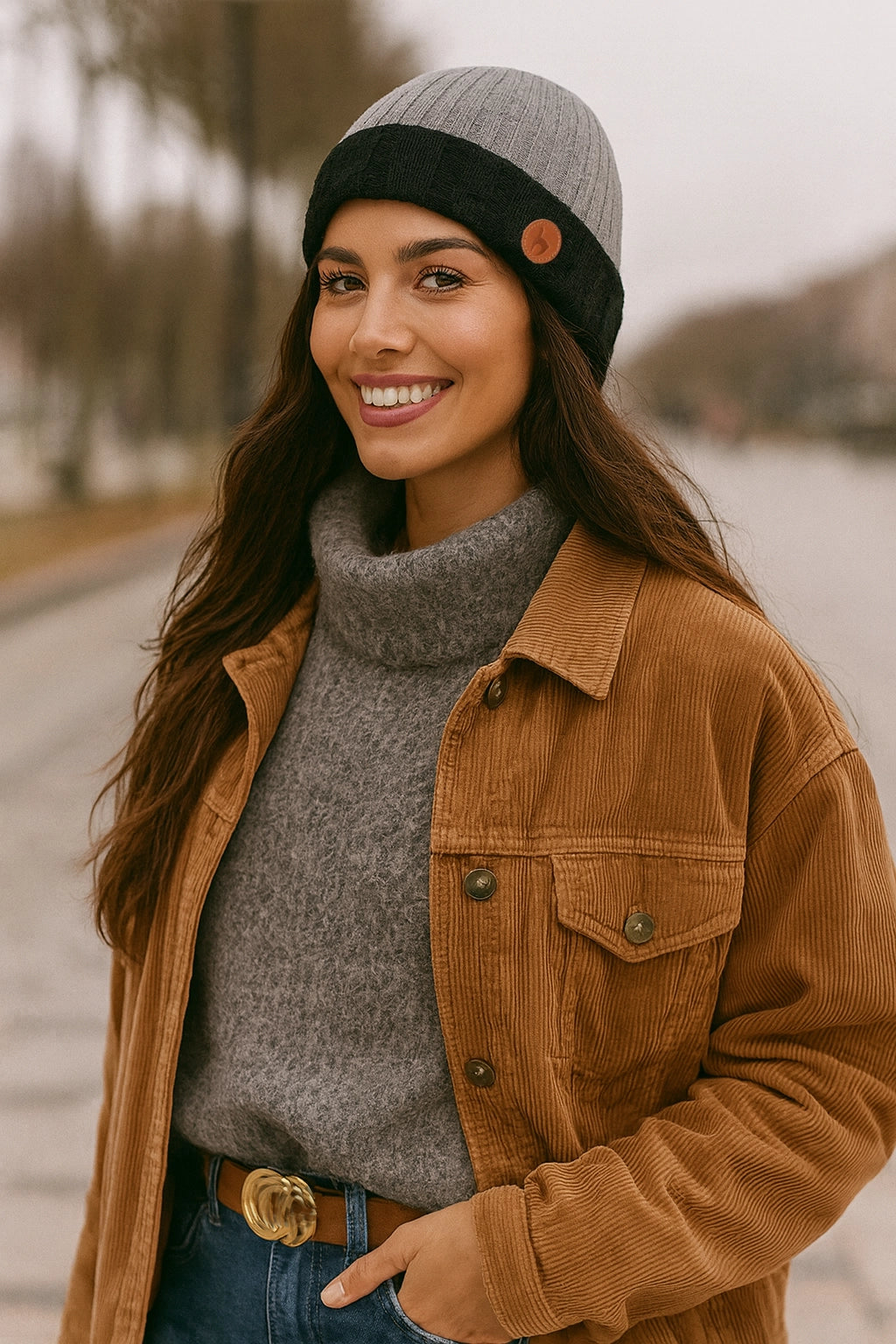 Suave - dwustronna czapka z alpaki