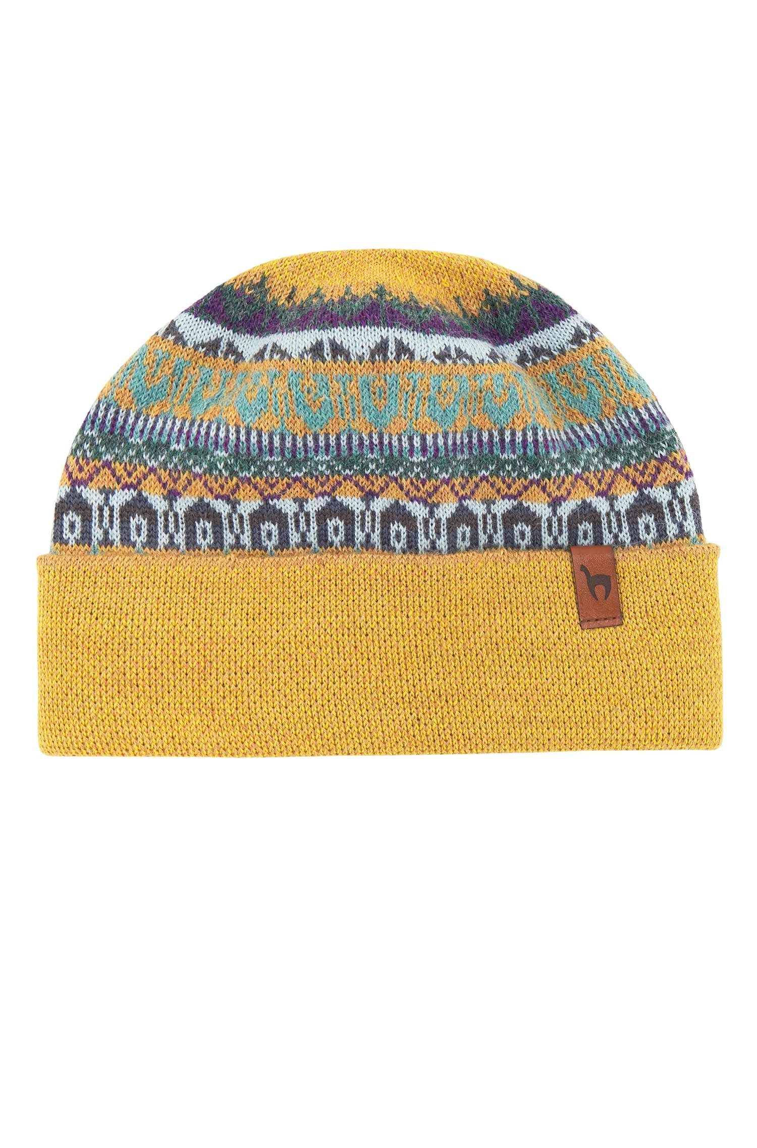 Colores Andes - dwustronna czapka z alpaki