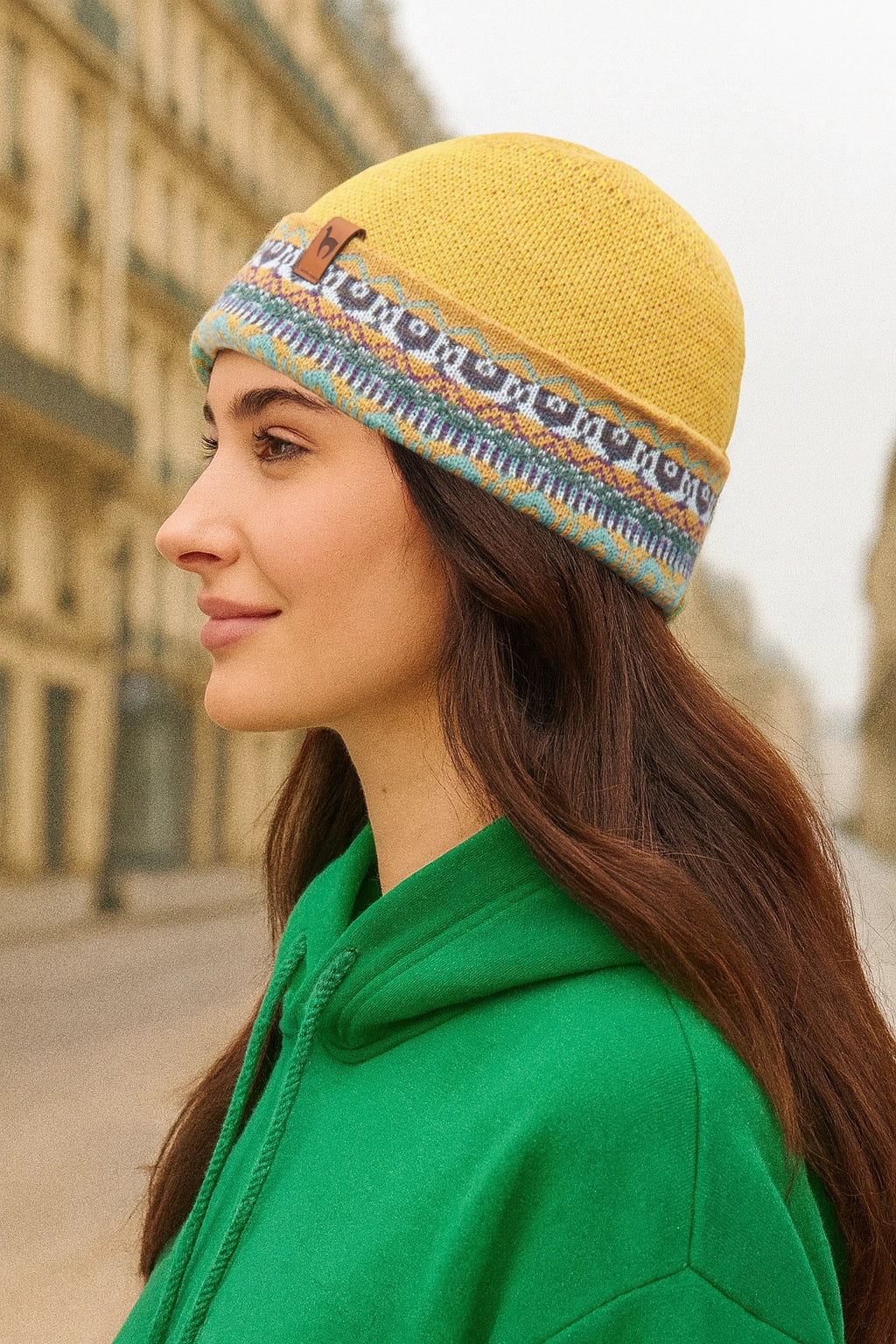 Colores Andes - dwustronna czapka z alpaki