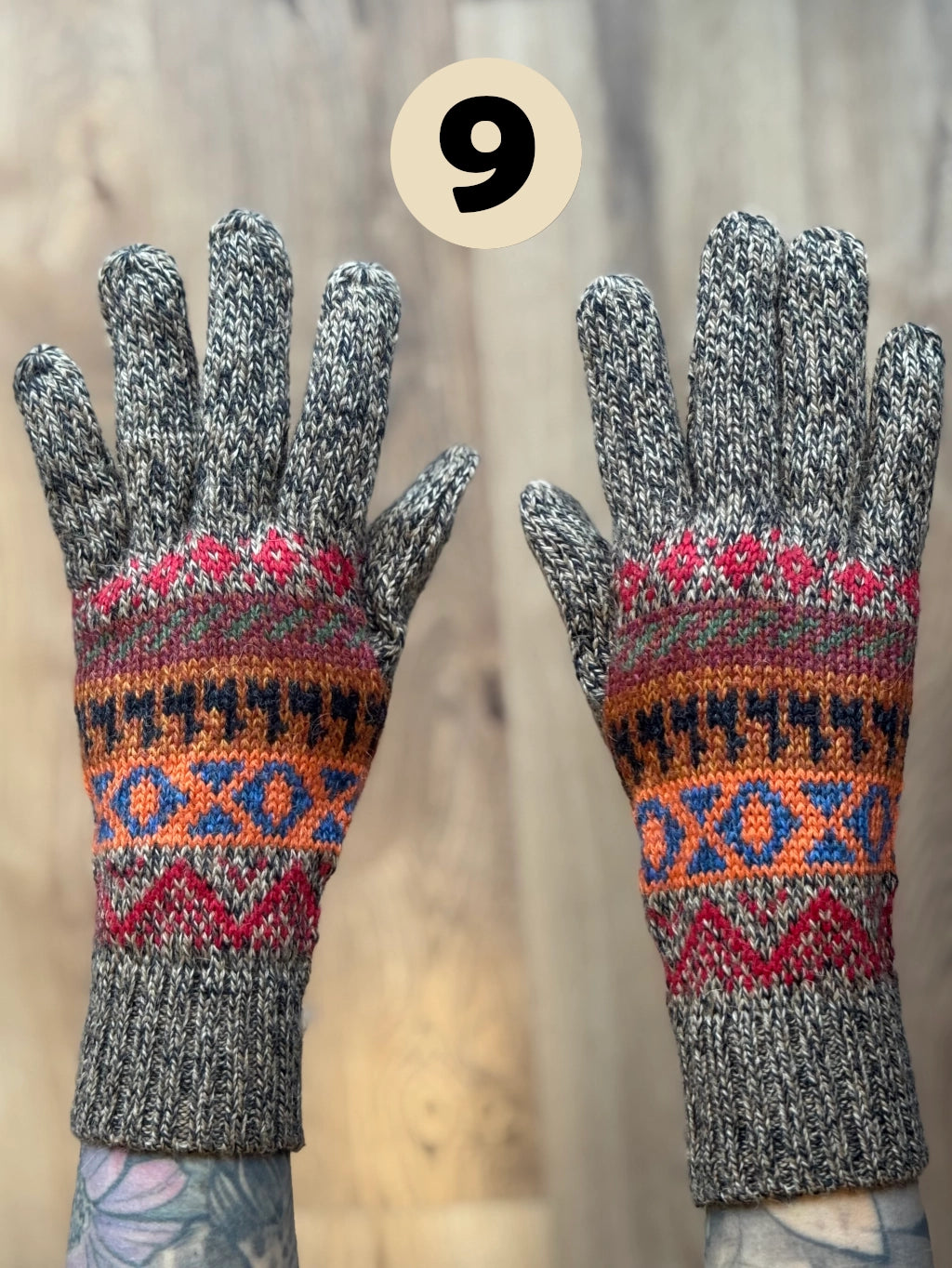 Rękawiczki pięciopalczaste - odcienie beżu i brązów /różne wzory